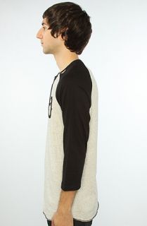 Obey The Loaded Henley in Jet Black Concrete