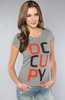 Rise Up The Occupy Womens Tee Concrete