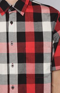 Know1edge The Rickk SS Buttodown Shirt in Red Plaids