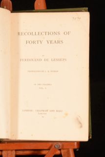  Recollections of Forty Years Ferdinand de Lesseps Suez Canal