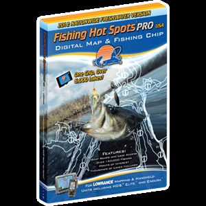 Fishing Hot Spots Pro USA Lakes Chip Charts Maps SD Card for Lowrance