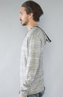 LRG The Tree Line Hooded Henley in Black Heather