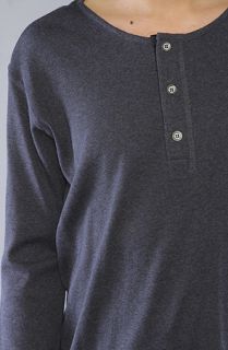 RVCA The Rambler Henley in Dark Navy Heather