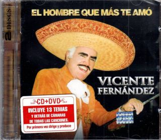 Vicente Fernandez El Hombre Que mas TE AMO CD DVD