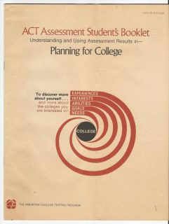 1975 Act Assessment Students' Booklet