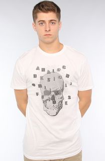 Analog The Alpha Skull Tee in White Concrete