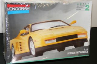 Ferrari Testarossa YELLOW model car kit 1 24scale MONOGRAM 1991 SEALED