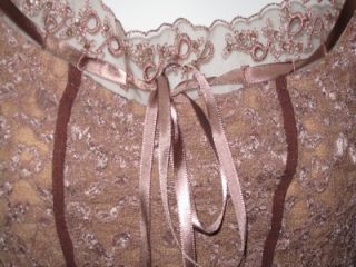 Ann Ferriday Beautiful Corset Style Stretch Lace Top Size Small