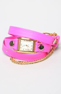 La Mer The La Mer x Karmaloop Glam Watch in Neon Pink and