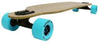 BAMBOO FIBERGLASS LONGBOARD Skateboard DROP THRU 97mm Wheels