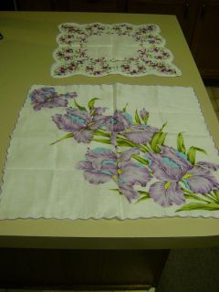 VINTAGE FINE CLOTH TABLE COVERS TABLECLOTHS FLORAL DESIGNS NICE