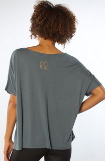 RVCA The Lotus Lux Scoopneck Tee in Bourgeois Blue