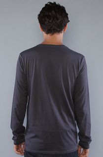 RVCA The Canal Henley in Grey Noise Concrete