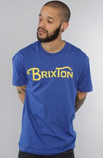 Brixton The Dex Tee in Royal Concrete Culture