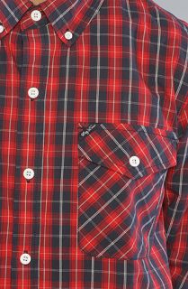 LRG The Franchiser Buttondown Shirt in Red