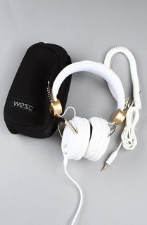 WeSC The Bassoon Golden Headphones in White