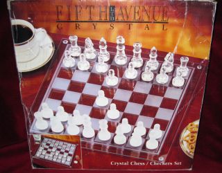 Fifth Avenue Crystal Chess and Checker Set