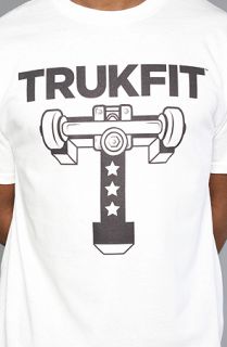 TRUKFIT The Truk T Tee in White Concrete