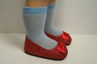 Red Glitter Slipon Flat Doll Shoes for 1 Chatty Cathy♥