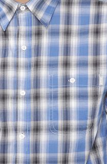 HUF The Shadow Plaid Buttondown Shirt in Blue