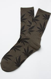 HUF The Plant Life Crew Socks in Forest