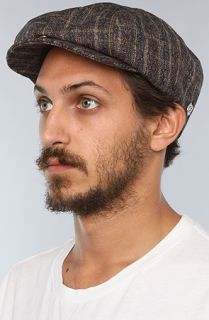 Brixton The Brood Hat in Heather Gray Gold Plaid