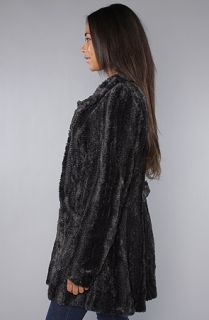 Free People The Fit N Flare Fur Coat Concrete