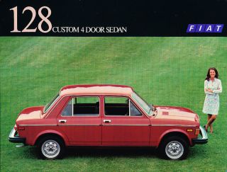1974 1975 Fiat 128 Custom 4 Door Sales Brochure Sheet
