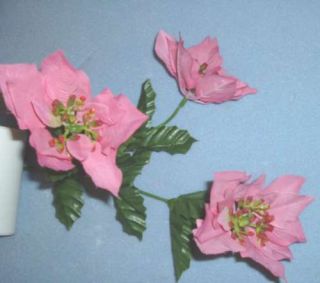 Pink Silk Poinsettia Christmas Flower Flowers 5175