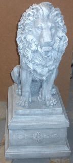 Concrete Latex Fiberglass Mold 40 Lion Pedestal Statue