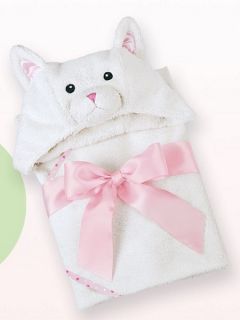 Bearington Baby 24 Purrfect Kitty Hooded Towel New