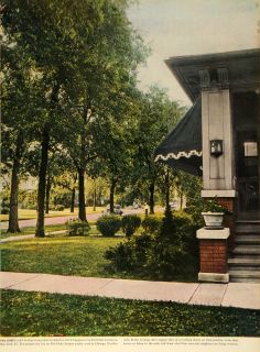 1944 Print Illinois Oak Park Fair Oaks Avenue Road Street Chicago