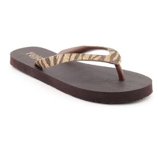Flojos Zuri Womens Size 8 Bronze Open Toe Synthetic Flip Flops Sandals