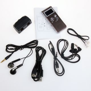  Rechargeable 8GB Digital Audio Voice Recorder Dictaphone  Player FM