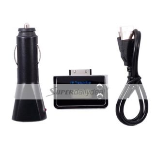 Wireless LCD Radio FM Transmitter USB Car Charger for iPhone 4 4S 3GS