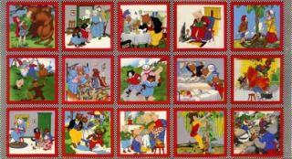  Fabric Quilt Panel Fairy Tale Friends American Jane 24 x 44