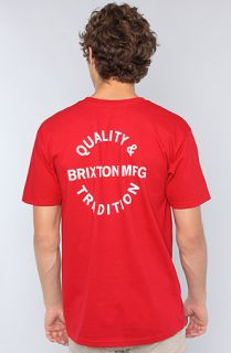 Brixton The Tradition Tee in Red Concrete
