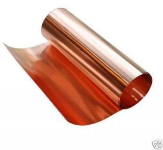 Copper Thin Foil Sheet 1 Mil 001 18 x 20 Roll