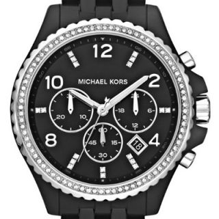 Michael Kors MK5490 Chronograph Black Dial Glitz Crystal Womens Watch