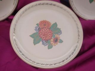 Antique Dishes Paden City Pottery Floral Mums Chrysanthemums 1 Bowl 3