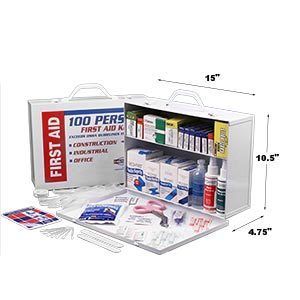 First Aid Cabinet 2 Shelf Emergency Survival Kit 652 Pieces