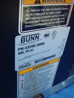 Burner Bunn Coffee Maker No. VPR BLK w/ Warmer Filters Decaf