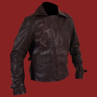 First Avenger Captain America Genuine Brown Biker Leather Jacket Chris