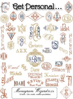 much more select from 18 monogramming styles 50 fonts and over 100