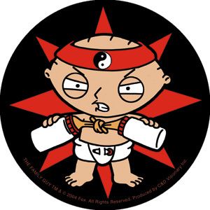 Family Guy Stewie Samurai with Nunchucks Sticker