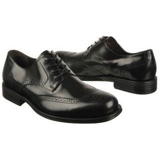Mens Johnston and Murphy Atchison Wing Tip Black Brushed 