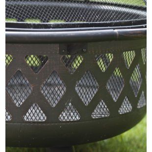 Bronze Crossweave Outdoor Fire Pit Charcoal Grill Screen Protector