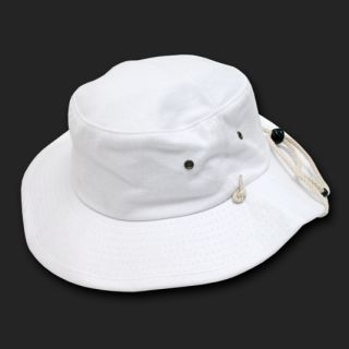 White Outback Style Boonie Bucket Fishing Hat Hats L XL