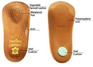 Pedag Holiday Orthotic Arch Support Leather Insole 3 4
