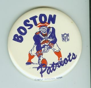 Early 1970s Boston Patriots 3 1 2 NFL Football Pin